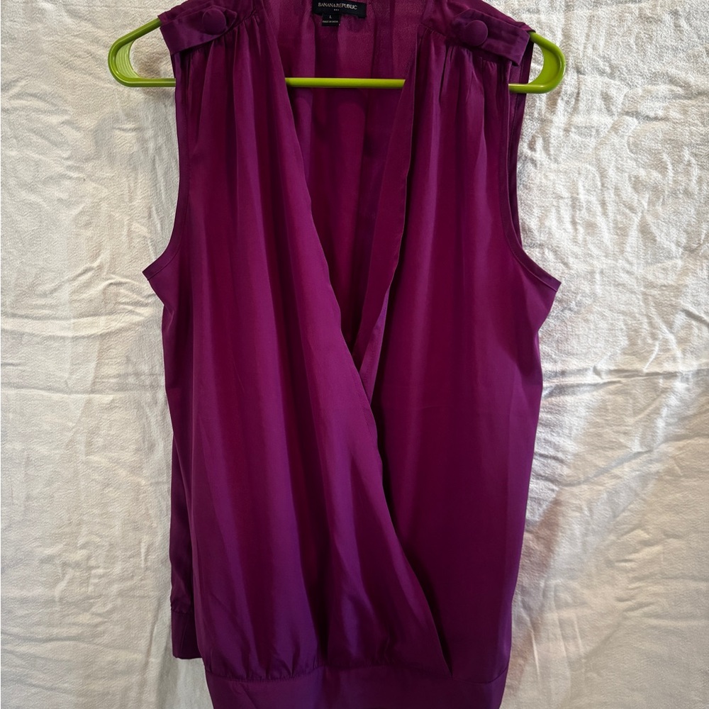 Banana Republic Rich Purple Sleeveless Top